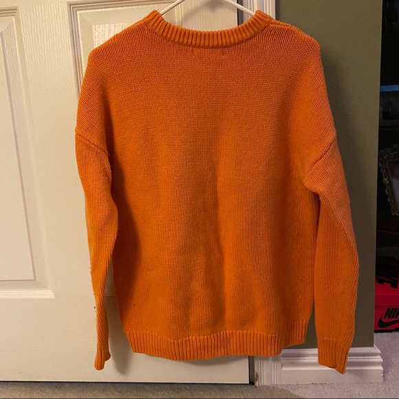 HP 🎉 Something Navy x Treasure and Bond Orange Sweater, USED - Picture 3 of 11